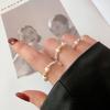 Stylish Summer 2023 Copper Ring With Natural Pearl Unique Geometric Fashion For Women