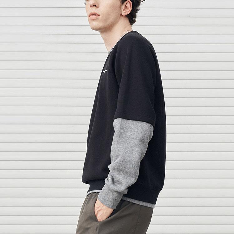Champion Patchwork Pullover Without Hood Fleece Lined Crew Neck Sweatshirt Unisex EM-USW23