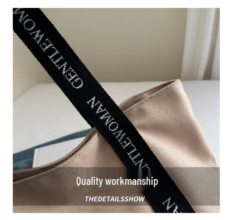 Трансграничная холщовая сумка кроссбоди: Вместительная, модная сумка-тоут на одно плечо