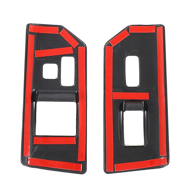 Для Toyota FJ Cruiser 2007- ABS Глянцевый черный/Углеродное волокно Декоративная наклейка-рамка кнопки стеклоподъемника автомобиля Автоаксессуары