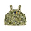 Girls' 2026 Spring Plant Jacquard Layered Vest & Wide-Leg Pants Set