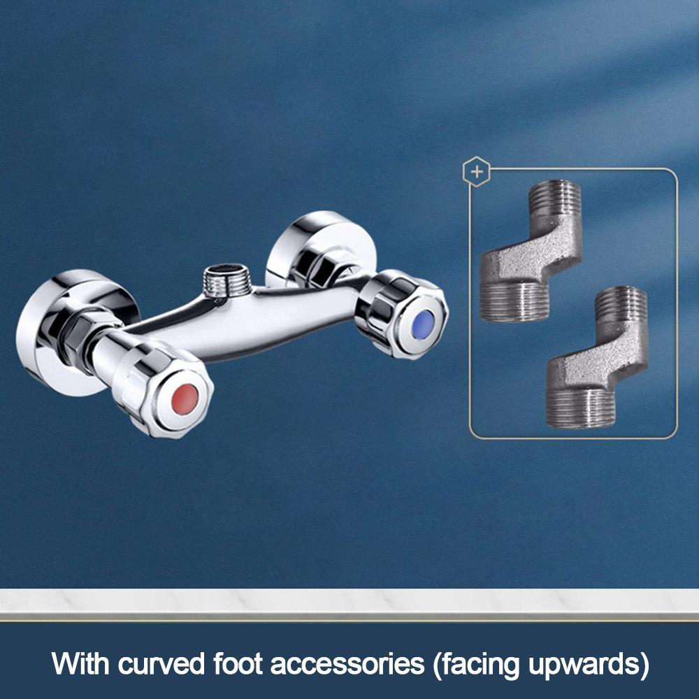 Металлический клапан впускной воды для душа, переключающий клапан горячей и холодной воды, креативный двойной клапан для душевого смесителя