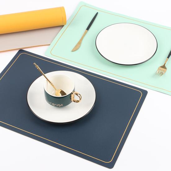 Коврик Двусторонний цветной прямоугольный стол Маслостойкий коврик Водонепроницаемая теплоизоляционная чаша
