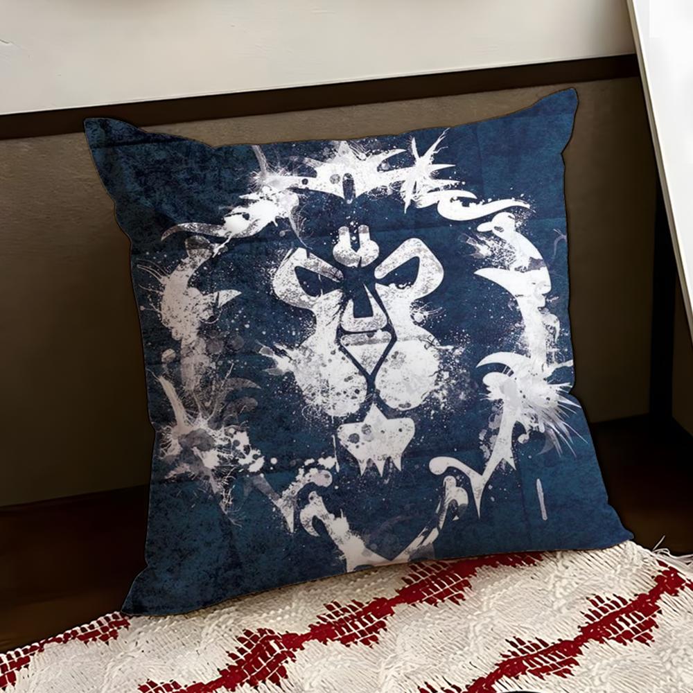 Warcrafts of World WWOW Game Cushion Cover Reversible Soft Durable Pillow Cover Home Car MultiScene Use for Daily Comfort