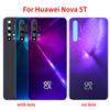 Новый задний стеклянный корпус для Huawei Nova 5T, задняя панель аккумулятора, задняя дверь с клеем для объектива камеры