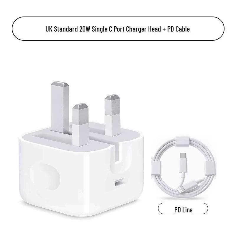 Быстрое зарядное устройство стандарта Великобритании для Apple - PD 20 Вт для мобильных устройств и зарядная головка 35 Вт