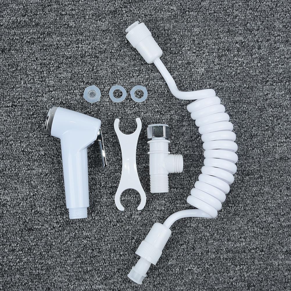 Shower Head Wall Hose Bathroom Plastic Toilet Shattaf Adapter Bidet Bracket Kit 1.5M Wash Douche Handheld New Home