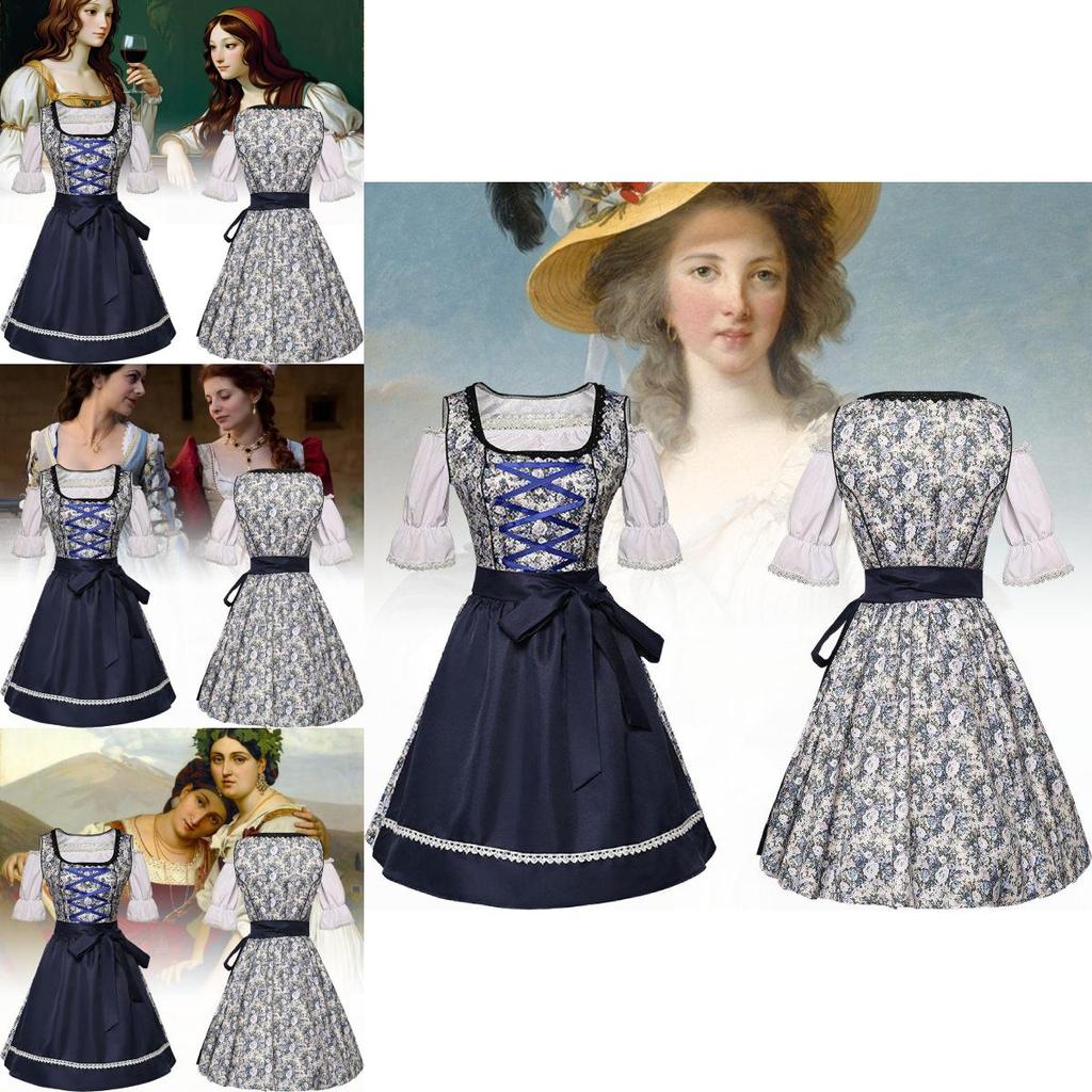 Баварский костюм для Октоберфеста для девушек, подающих пиво, с элегантным дизайном, открывающим плечи, в нескольких размерах