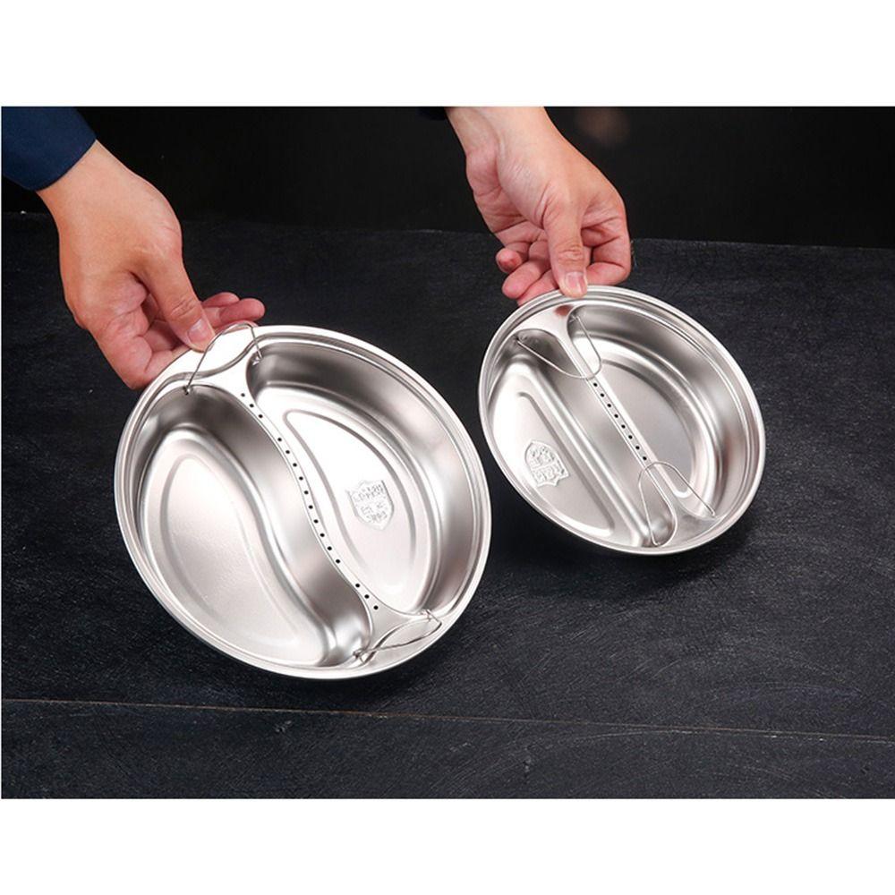 Stackable Divided Food Steamer Tray Round Steaming Plate Stainless Steel Steaming Basket  Vegetable