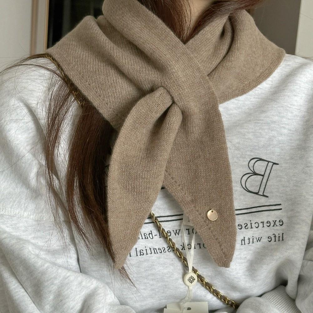 Versatile Wrap Shawl Solid Color Small Scarf Gifts Triangle Scarf Women