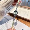 Изысканные женские квадратные кожаные часы Jinmiou с перламутром, водонепроницаемые и элегантные для повседневной носки.