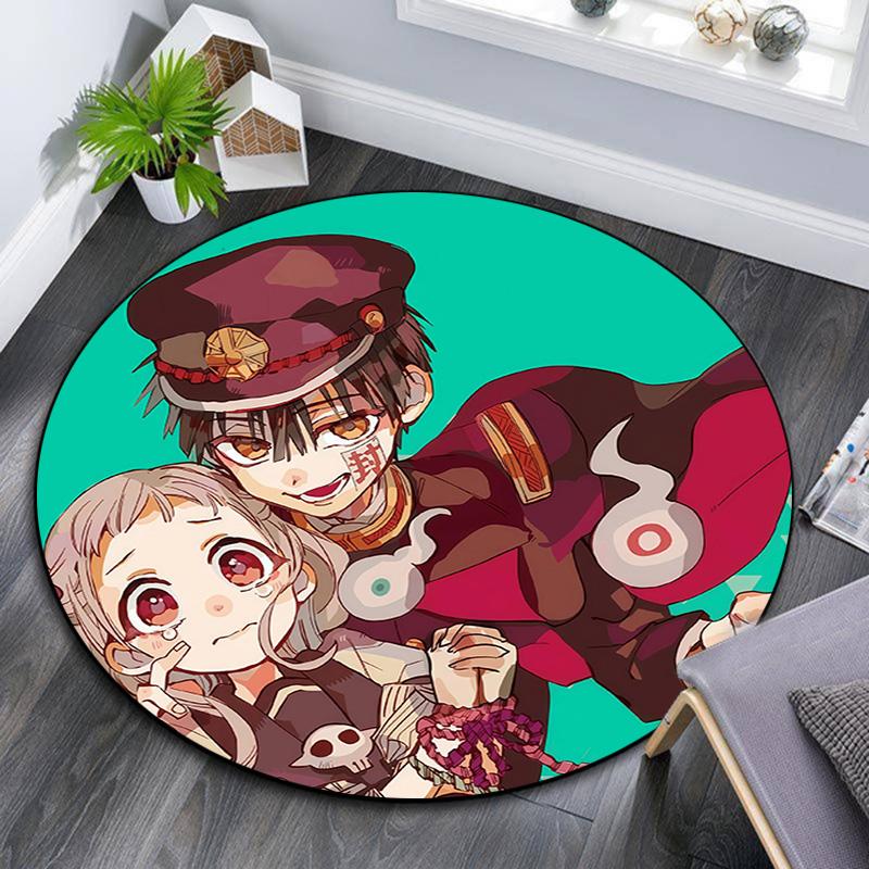 Toilet‑Bound Hanako‑kun2 Round Area Rug,Carpet Rug for Living Room Bedroom Sofa Playroom Decor,Non-slip Floor Mat