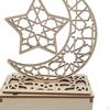 Украшения на Ид аль-Фитр Деревянное украшение на Рамадан Настольное украшение Табличка Поделка с 3D ажурной резьбой