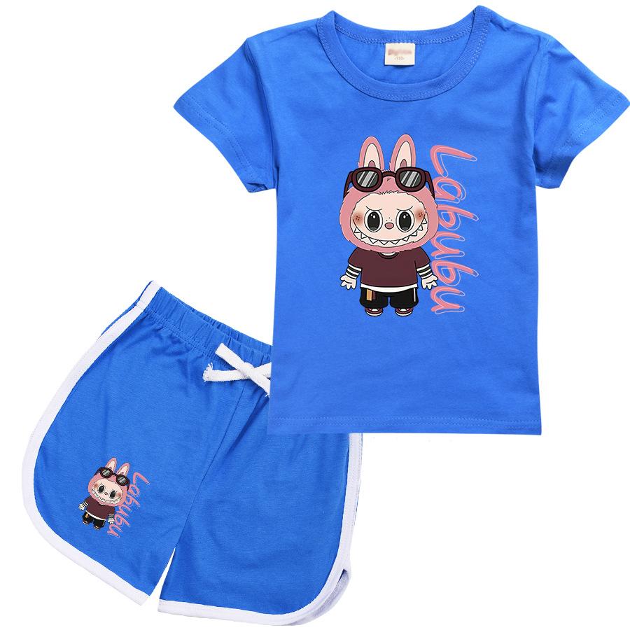 Labbrub Cartoon Printed Kids' Suit - Fashionable and Versatile Simple Cartoon Pattern Breathable Wearing Comfortable Prints