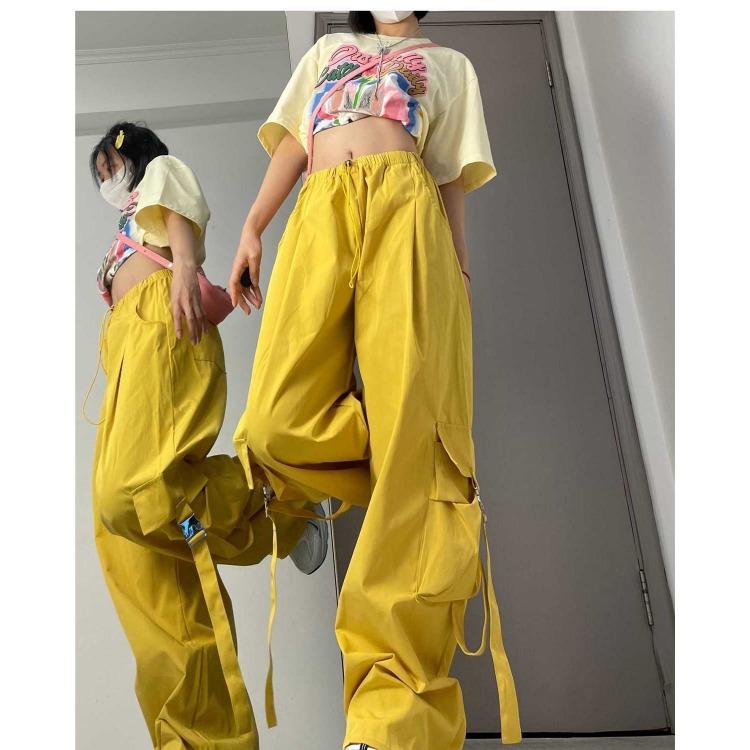 Женские свободные повседневные брюки с широкими штанинами, дизайн рабочей одежды для пар