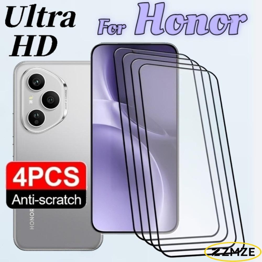 4 Pack Suitable for Honor 300 400 Pro 300 Ultra 100 200 Pro Series Tempered Glass Film Ultra HD Clarity Screen Protectivel Film