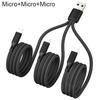 Кабель для передачи данных 3-в-1 5A Type-C Micro Быстрая зарядка USB 8Pin Провод для зарядки телефона