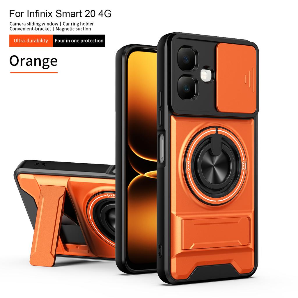 Чехол для Infinix Smart 20 Чехол-книжка для Infinix Smart 20 4G с магнитной подставкой Magsafe Военная броня Защитная крышка для камеры