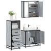 VidaXL Ensemble De Meubles De Salle De Bain 3 Pcs Sonoma Grey, Bathroom Cabinet, Bathroom Cupboard, Furniture of 3301008