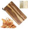 Bread Slicing Board Set with Adjustable Guide Wood Cutting Board & Stainless Steel Serrated Knife for Baguette Loaf And Sandwich,All-in-One Kit
