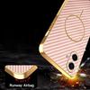 For Samsung Galaxy A07 4G Phone Case Carbon Fiber Textured Electroplated TPU Back Cover