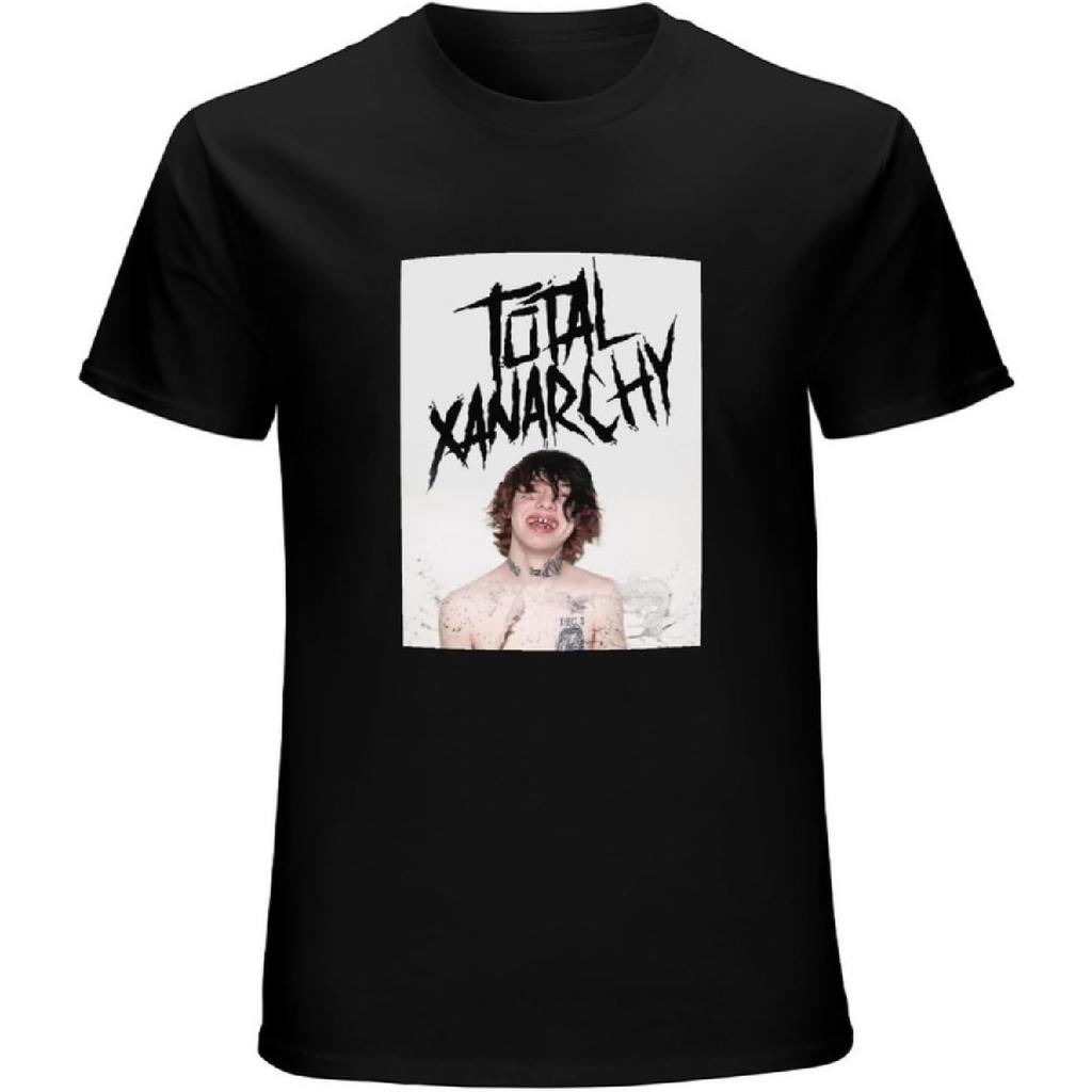 YELIYA Lil Xan Total Xanarchy Винтажная футболка с коротким рукавом Забавный топ Черный