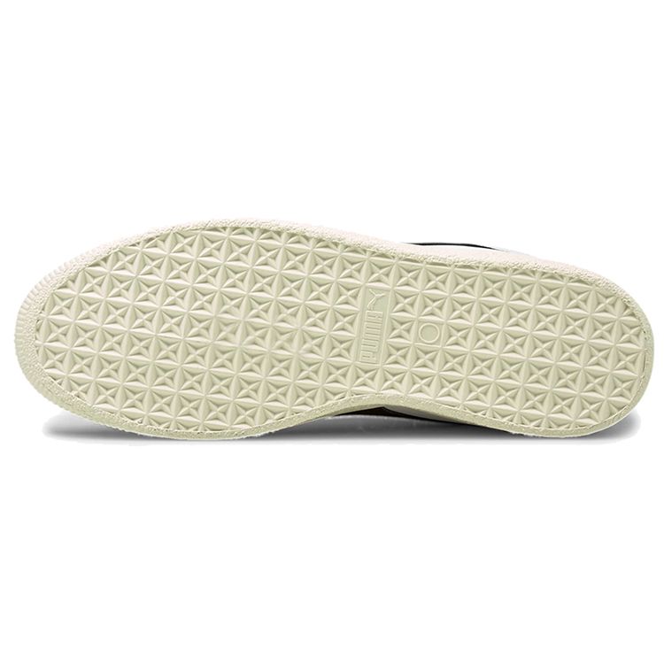 Puma Basket Mid Vintage White Black Men Sneakers Team-Gold 381245-01