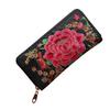 Women Fashion Single Pull Embroidery Ethnic Style Wallet Card Bag Coin Bag