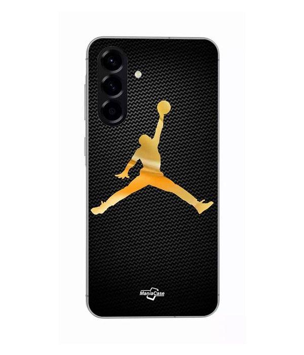 Чехол - Maniacase - Samsung Galaxy A26 - Логотип Jordan 23 - Силикон - Золотой цвет