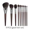 Hubinine Makeup Brush OVW Natural Makeup Brush Set Hair Face Powder Kit Professional Cosmetic Wrinkle Tool 9pcs