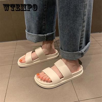 Сандалии и тапочки на толстой подошве. Женские летние пляжные туфли в стиле Харадзюку Ins Tide Net Red. Модная одежда в ретро-стиле Гонконга.