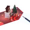 3D Рождественские камины Открытка с праздничными теплыми пожеланиями и праздниками Новогодний подарок