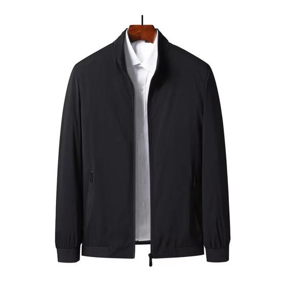 Мужская куртка со стойкой, длинными рукавами и застежкой-молнией, ветрозащитная куртка с карманами, стильная и темпераментная мужская верхняя одежда