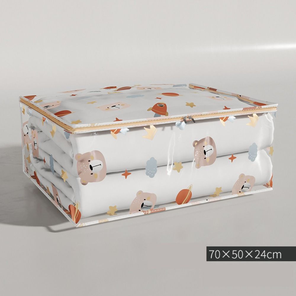 Новая трехмерная сумка для хранения большой емкости, пылезащитный органайзер для одежды, прозрачная водонепроницаемая сумка для одеяла, бытовая