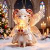 Creative Holiday Gift Goat Car Mirror Charm, 2027 Zodiac 2D Flat Acrylic Hanging Unique for Friends Pendant, Cute Animal Keychain Bag Backpack,