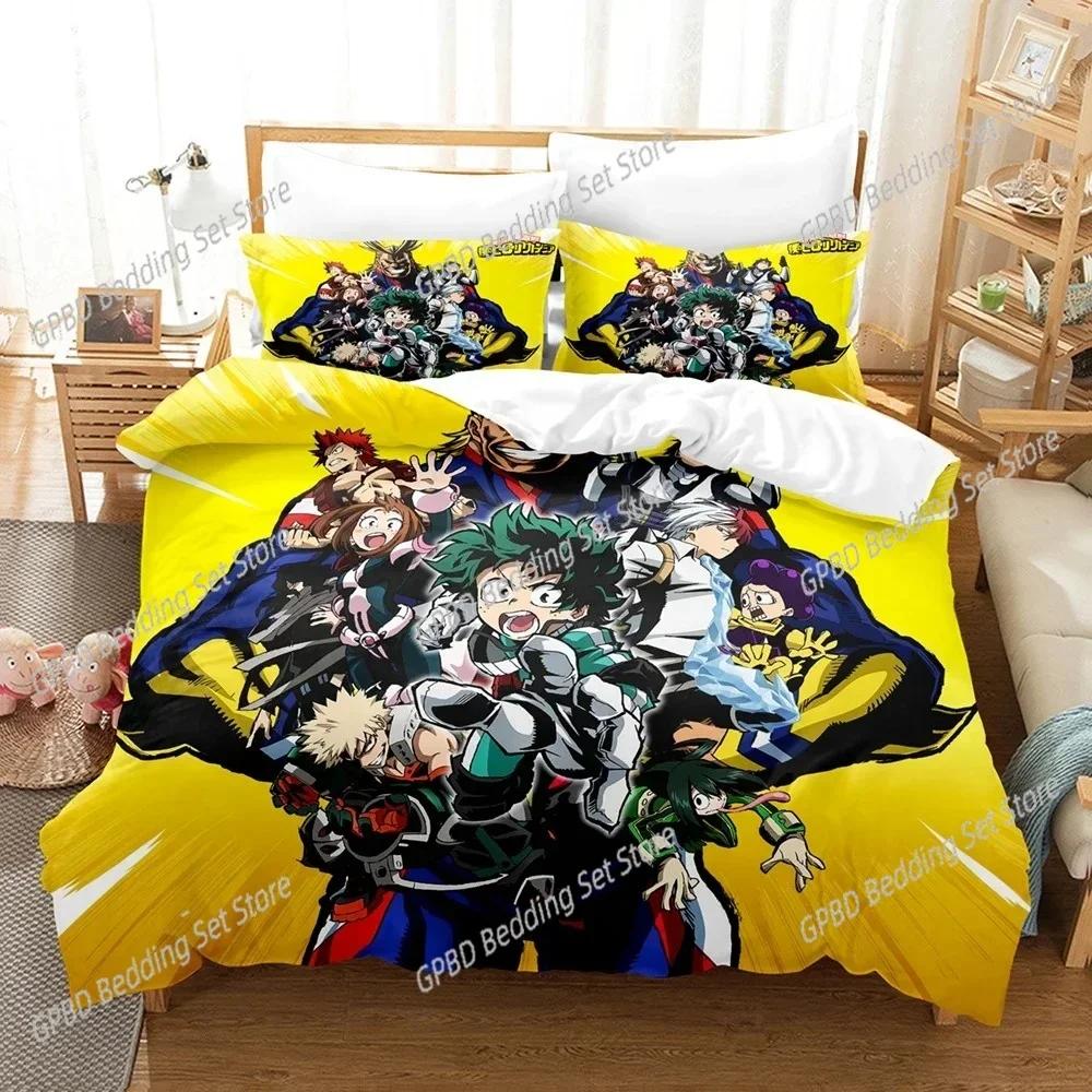 Роскошный Новый 3D-принт My hero academia Комплект постельного белья Односпальный Twin Full Queen King Размер Кавайный Комплект для кровати Спальня Комплекты пододеяльников