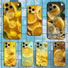 Желтый Фрукт лимон Художественный Чехол Для iPhone 11,12,15,14,13,16,17,Plus,Pro Max,XS,X,XR,SE,Mini,8,7,Мягкий Силикон Черный