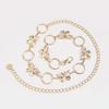 New Women's Sweet Rhinestone Butterfly Circle Metal Versatile Fashionable Waist Chain Adjustable Delicate Women's Belt