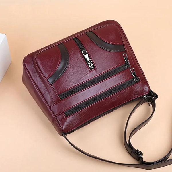 WTEMPO Многослойные женские сумки из текстурированной искусственной кожи, всесезонные сумки-мессенджеры большой вместимости, мягкие однотонные сумки на плечо