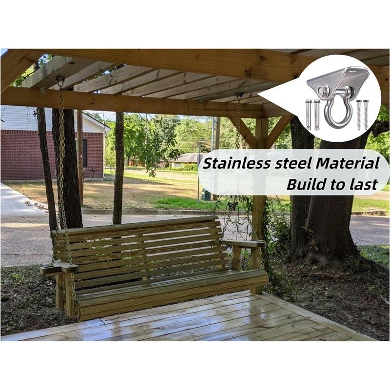 Heavy Duty Swing Hanger Stainless Steel Swing Hooks Ceiling Mount Swing Hardware for Porch Swing Set Hammock Chair Heavy Bag Yoga Silk