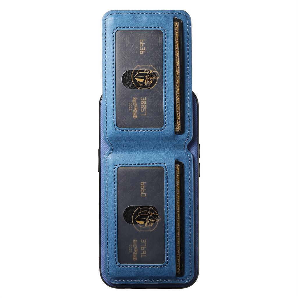 For Google Pixel 9a Case Cloth Texture Leather+PC+TPU RFID Blocking Phone Cover with Card Holder