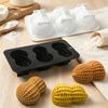 3-Cell Peanut Mousse Cake Mold Peanut Shaped Baking Mold New Chocolate Mold  Baking Tools