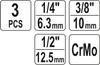 Impact Joint Set 1/4"" 3/8"" 1/2 Yt-10643 Yato