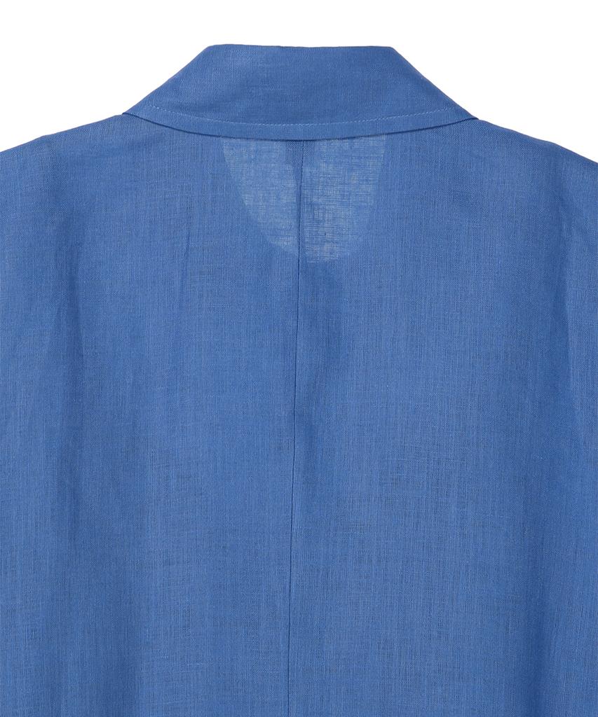 Льняное платье-рубашка с поясом BROOKS BROTHERS (военно-морской флот) (Bbdzwm7130Qes)