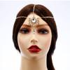 Stylish Luxury Water Drop Rhinestone Pendant Head Chain, Sweet Versatile Eyebrow Pendant Hair Chain Hair Accessories Headgear