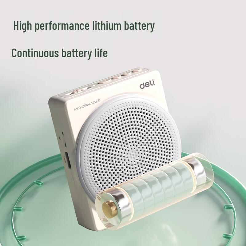 Deli LT910T 10W Wireless Portable Voice Amplifier CN plug (adapter included)
