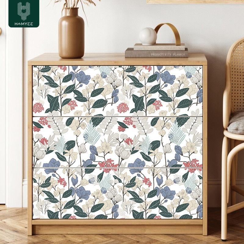 Толстые водонепроницаемые стеновые панели Цветочные ПВХ обои, самоклеящиеся, отклеивающиеся, для акцентной стены в спальне