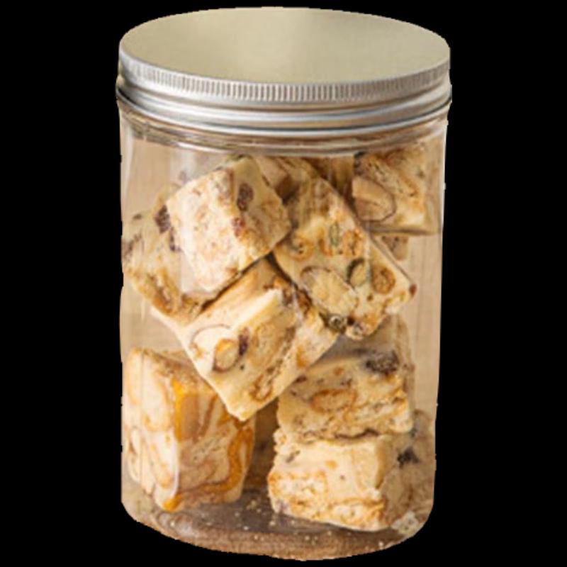 MEIDI Transparent Plastic Food Jars with Aluminum Lids