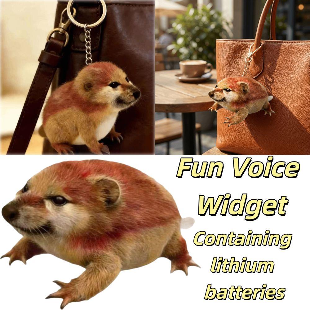 Built-in Sound Device Press Button Voice Sound Keychain Plush Doll Keychain Bag Pendant