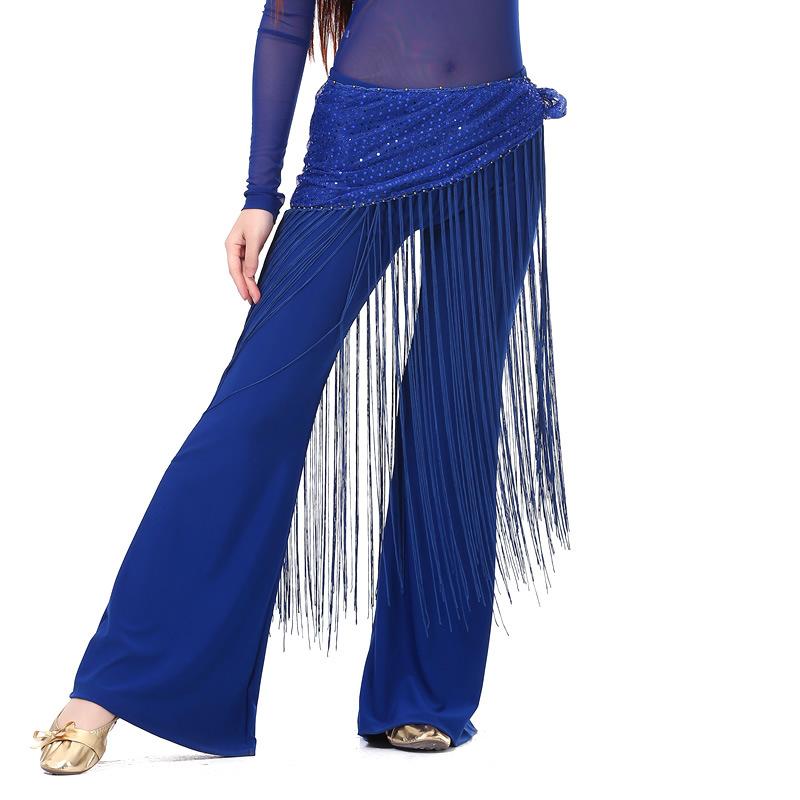 Highlight Tassel Waist Chain New Practice Dress Set Hip Scarf Tassel Indian Dance Costume Performance Dress Set Three Piece Set